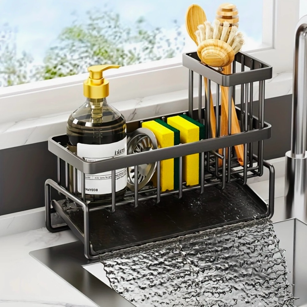 Black Stainless Steel Kitchen Sink Organizer